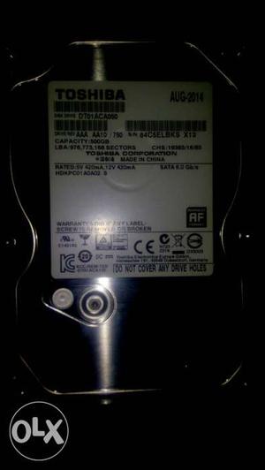 Toshiba 500 GB SATA desktop internal hard drive