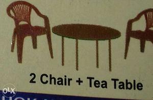 Two chair with tea table