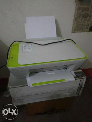 White Green Printer