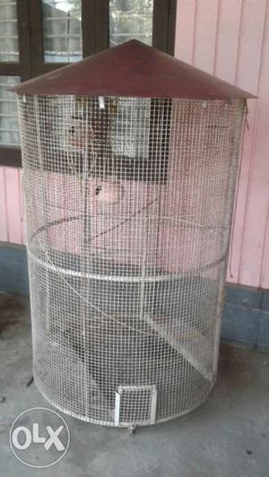 White bird cage best quality 1.5m height and 1m