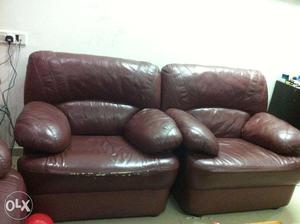 3+1+1 Leather Sofa for Sale..reduced further, need to sell