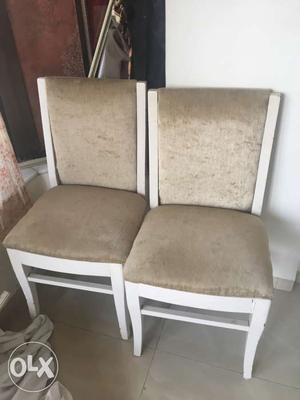 4 dining chairs. best quality wood and fabric