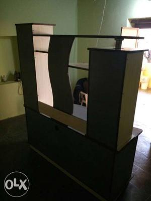 Black And Brown Wooden Tv Hutch