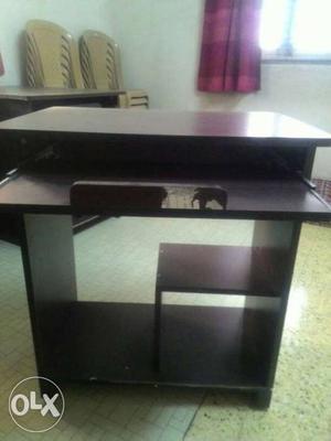 Black Wooden Computer Table