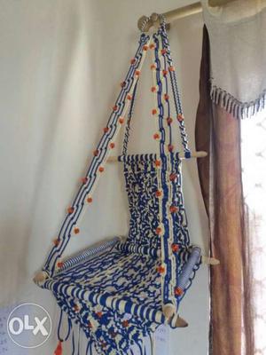 Blue And White Chair Swing