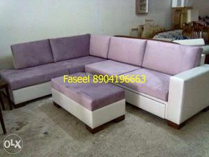 Brand design corner fabric sofa set