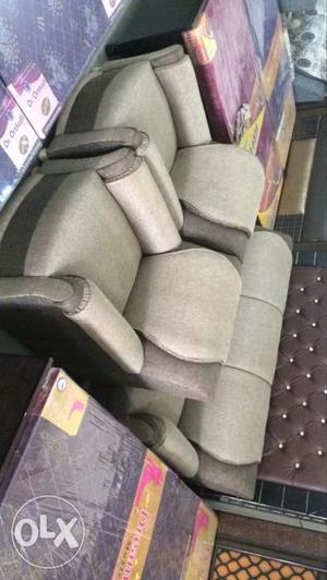 Brown And Gray Sofa Chair Set