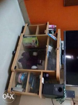 Brown Wooden Entertainment Tv Stand