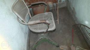 Gray And Green Steel Rolling Chair