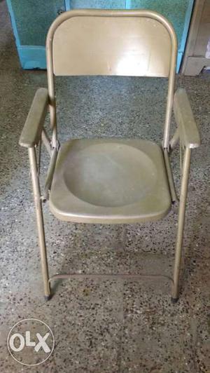 Gray Steel Folding Chair