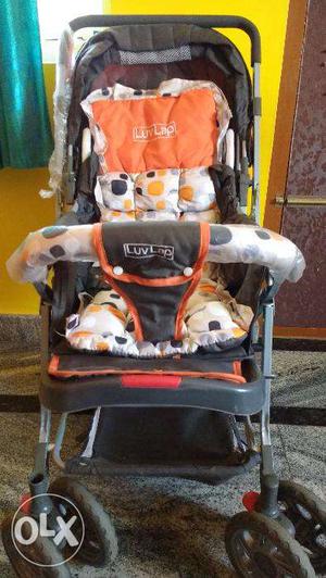 LuvLap Sunshine Baby Stroller (Orange) in Good Condition
