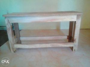 New wood bench