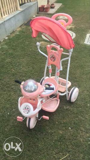 Peach And Pink Push Trike