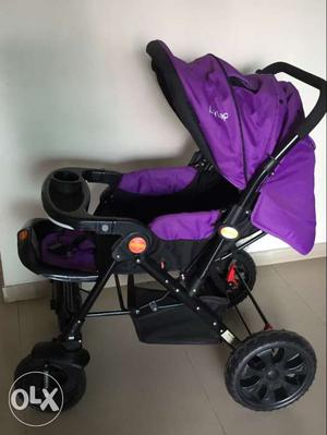 Purple And Black Umbrella Stroller