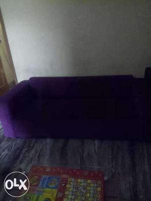 Purple Suede Sofa