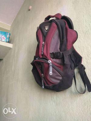 Red Black And Gray Backpack