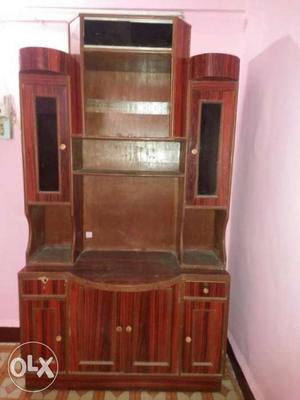 Red Wooden Tv Rack With Cabinet it's negotiable.