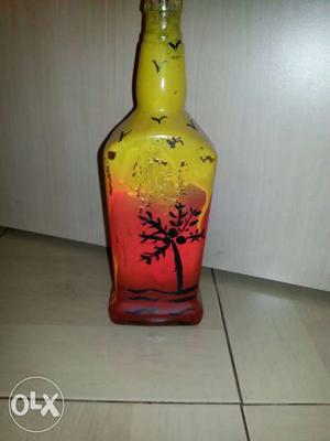 Yellow And Red Bottle Decor