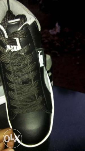 Black And White Puma Basketball Shoe