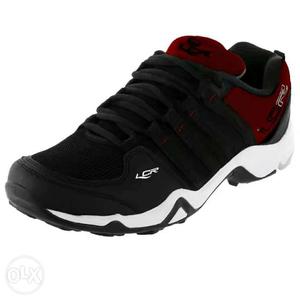Black, Red And White Basketball Shoe