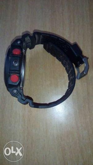 Black Silicon Strap Wrist Watch