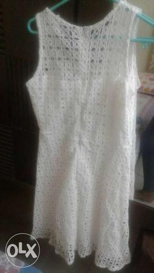 Branded white short dress
