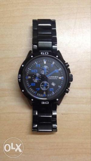 CURREN watch, black strap, not used-gifted,
