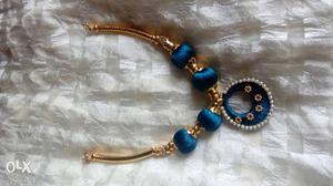Gold And Blue Necklace