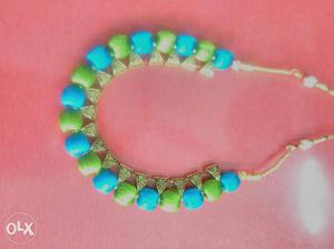 Green And Blue Bead Necklace
