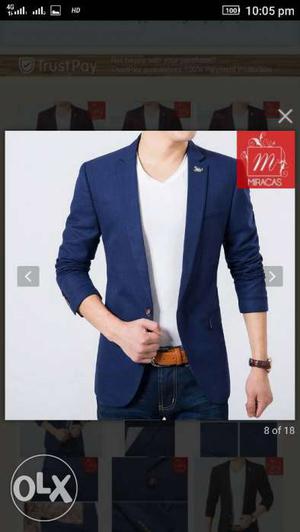 Men's Blue Suit Jacket