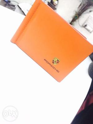 Orange Porsche Leather Wallet