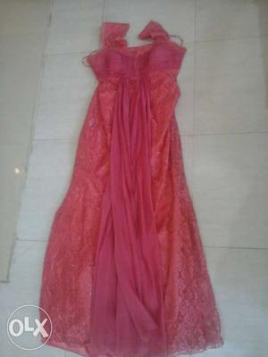 Pink party gown