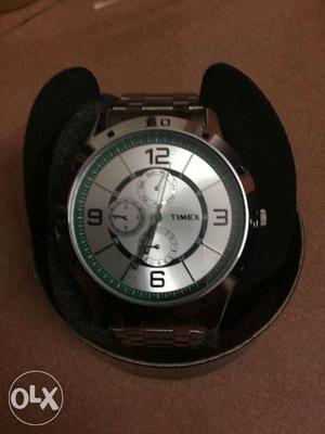 Silver Link Bracelet Gray Timex Chronograph Watch
