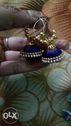 This is hand made silk threaded earring...very