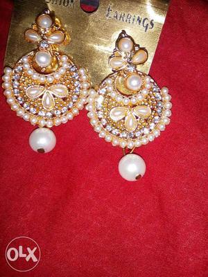 Yellow Jumka Earrings