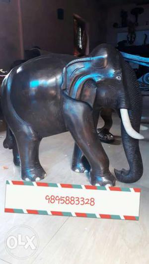 Black Elephant Ornament