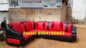 Brand sofa set corner black color