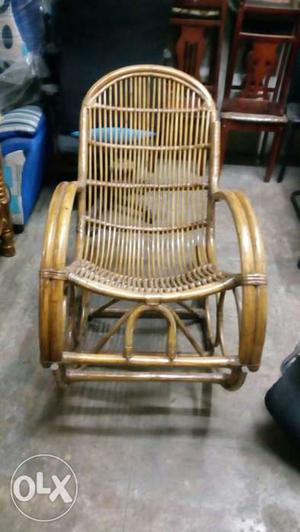 Cane rocking chair. This is made of cane wood.