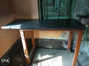 Cooking table iron stands and granite slab on top