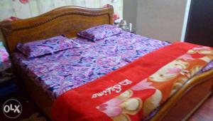 Double bed with foam mattress on sell