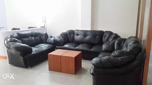 Leatherette sofa