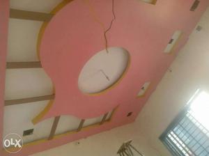 Pink Wooden Ceiling
