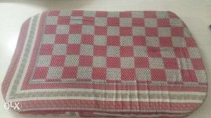 Red And Grey Checked Textile
