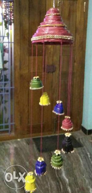 Red, Green, Yellow, Blue, Pink And Black Hanging Decor