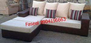 Small corner sofa set in fabric and latest colors options