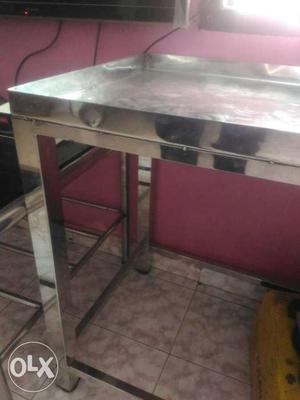Stainless steel 304 grade table. polished