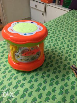 Toddler's Orange-white-and-green Plastic Musical toy,