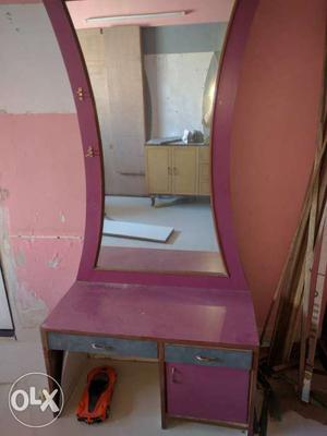 Wooden dressing table with full length mirror