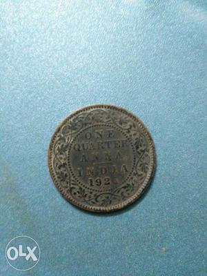 1 Indian Quarter Anna Coin