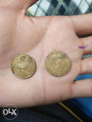 2 Copper Round Coin